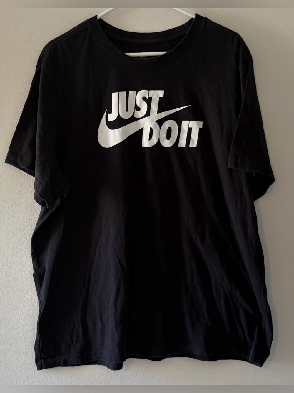 The Nike Tee Just Do It Black White Graphic Sports T Shirt-Mens 2XL XXL